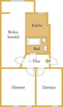 Grundriss Rentable und schicke Eigentumswohnung in Dessau-Ro�lau