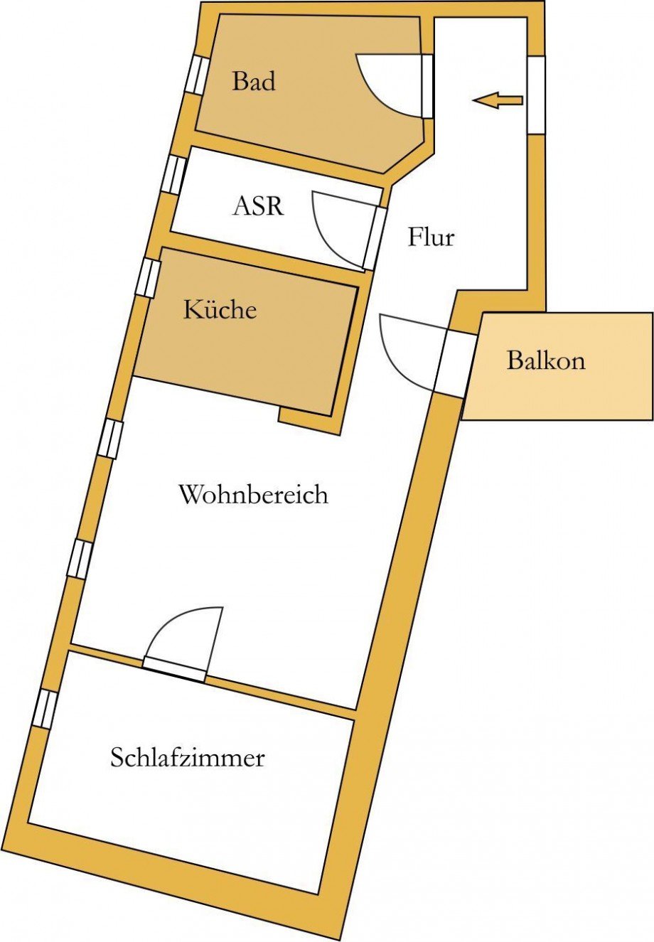 Grundriss Etagenwohnung K�then (Anhalt)
