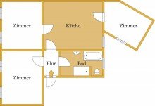 Grundriss Frisch saniert & sofort bezugsbereit - attraktive 3-Zimmer-Wohnung in Bernburg