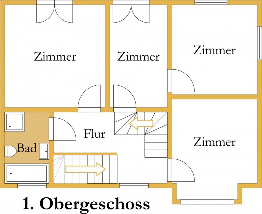 Grundriss 1.OG Einfamilienhaus K�then (Anhalt)