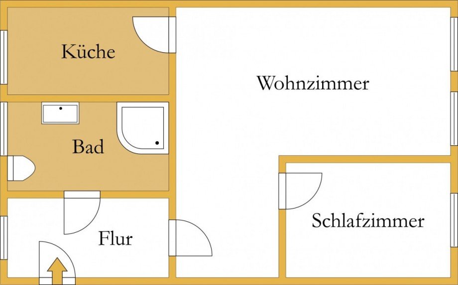 Grundriss Erdgeschosswohnung K�then (Anhalt)