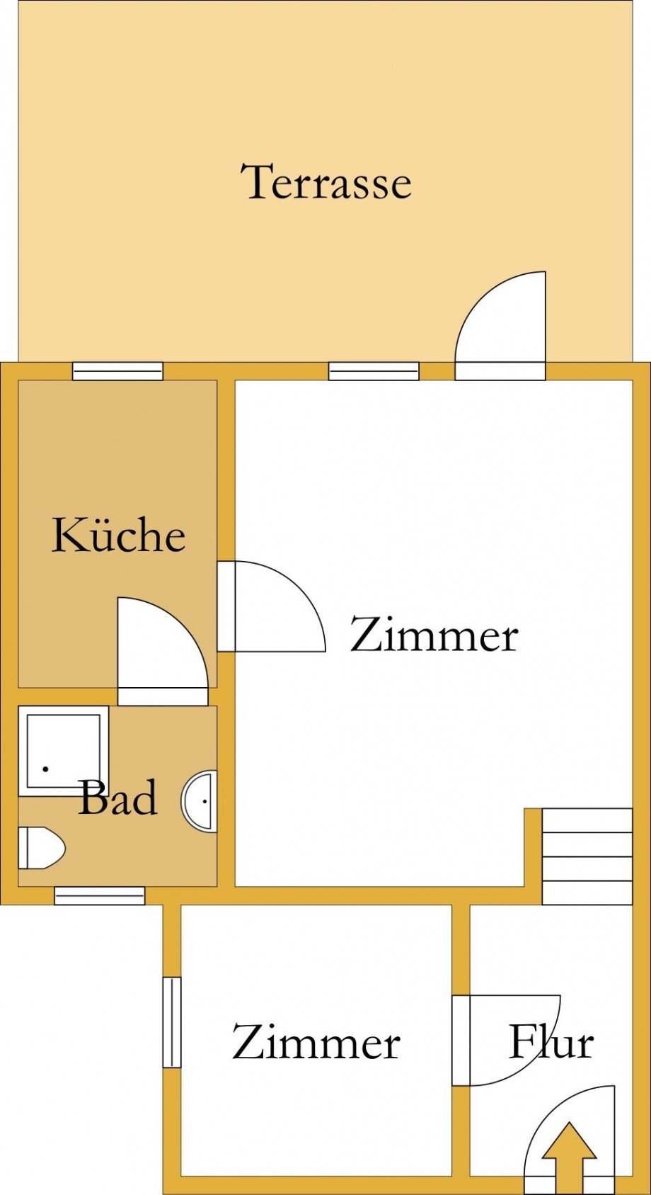 Grundriss Etagenwohnung K�then (Anhalt)