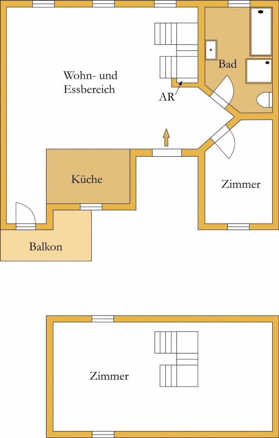 Grundriss Dachgeschosswohnung K�then