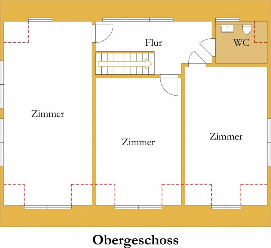 Grundriss OG Einfamilienhaus Nienburg (Saale)