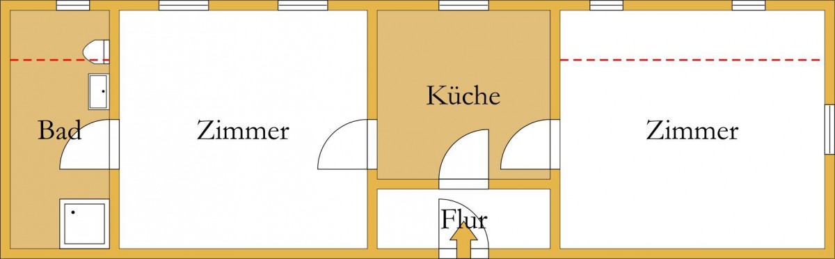 Grundriss Dachgeschosswohnung Z�rbig