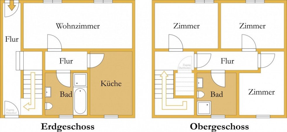Grundriss Reihenhaus Dessau-Ro�lau