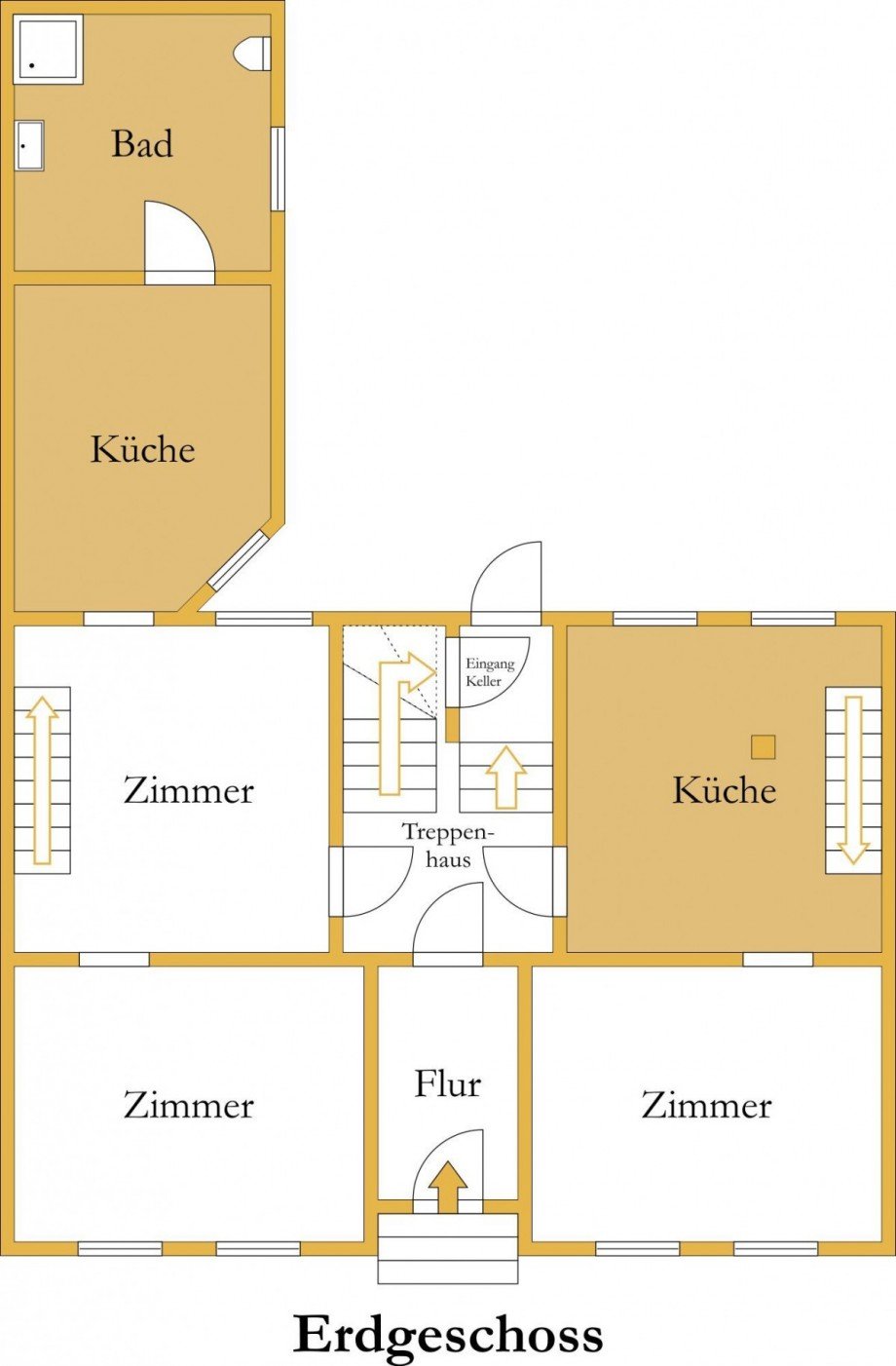 Grundriss Erdgeschoss Mehrfamilienhaus K�then (Anhalt)