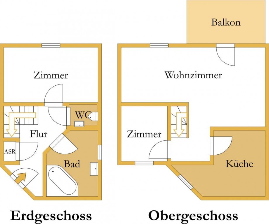 Grundriss Maisonettewohnung K�then (Anhalt)