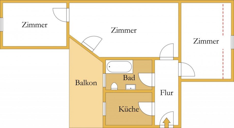 Grundriss Dachgeschosswohnung K�then (Anhalt)