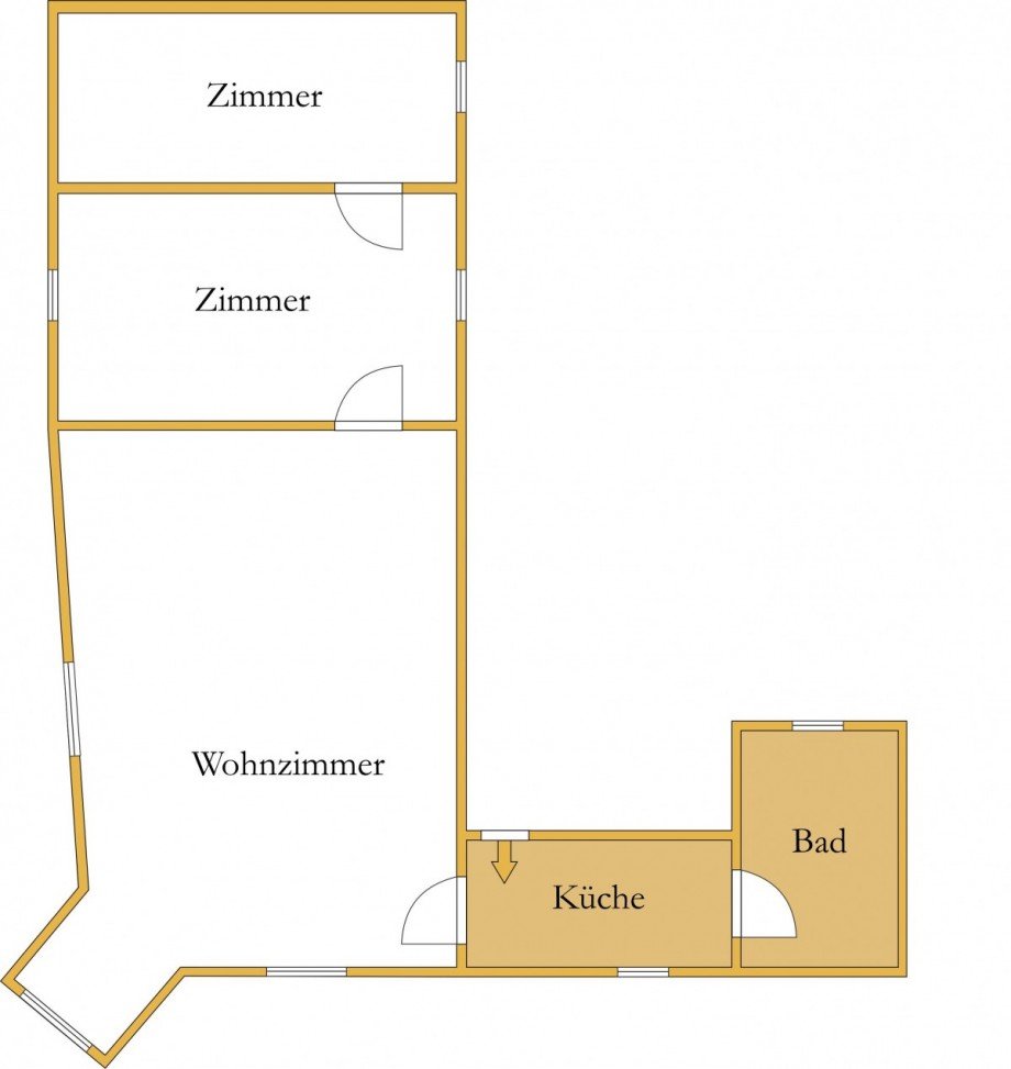 Grundriss Dachgeschosswohnung K�then (Anhalt)