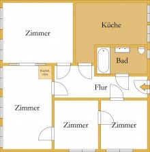 Grundriss Stilvolles Wohnen im Herzen der K�thener Innenstadt - Altbaucharme trifft Wohnkomfort