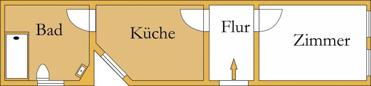Grundriss Erdgeschosswohnung K�then (Anhalt)
