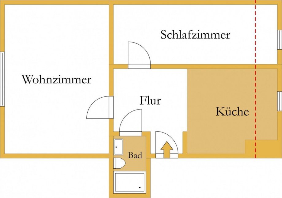 Grundriss Dachgeschosswohnung K�then (Anhalt)