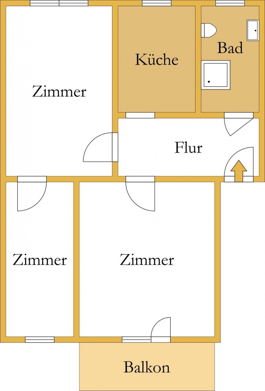 Grundriss Etagenwohnung K�nnern