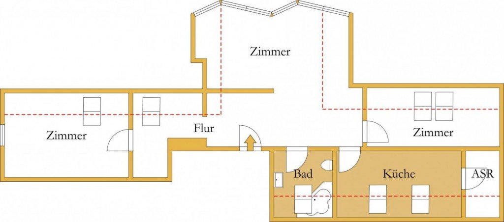 Grundriss Dachgeschosswohnung K�then (Anhalt)