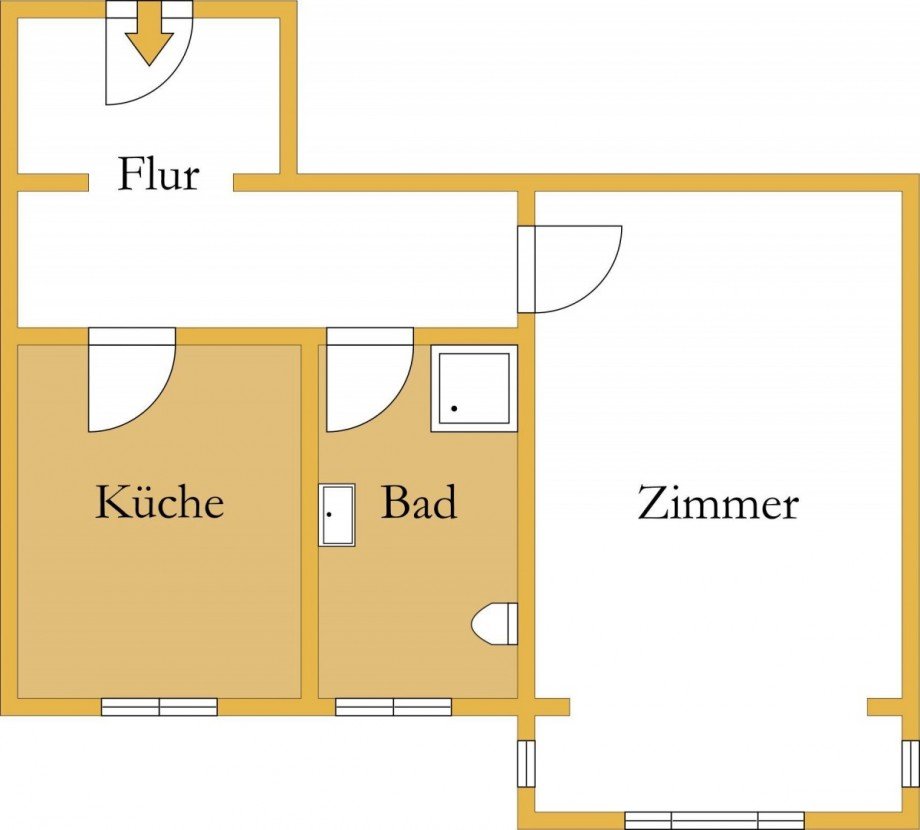 Grundriss Etagenwohnung K�then (Anhalt)