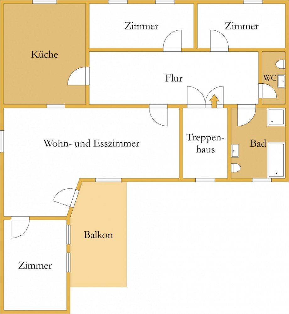 Grundriss Dachgeschosswohnung K�then (Anhalt)