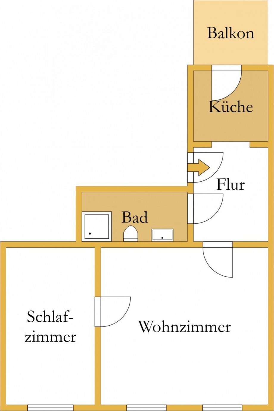 Grundriss Etagenwohnung K�then (Anhalt)