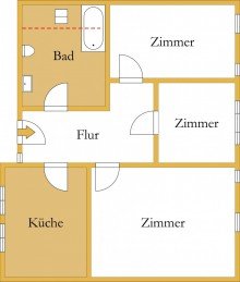 Grundriss Ger�umige Dachgeschosswohnung im Altbau