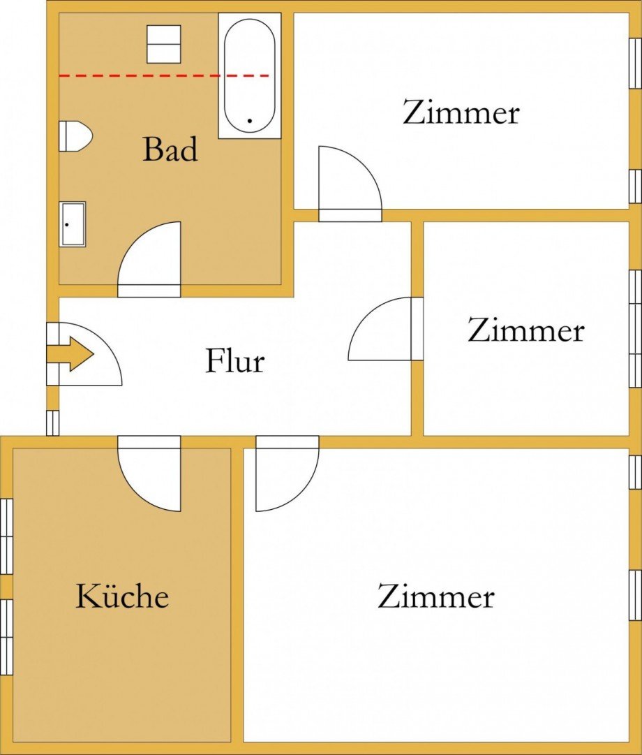 Grundriss Dachgeschosswohnung K�then (Anhalt)