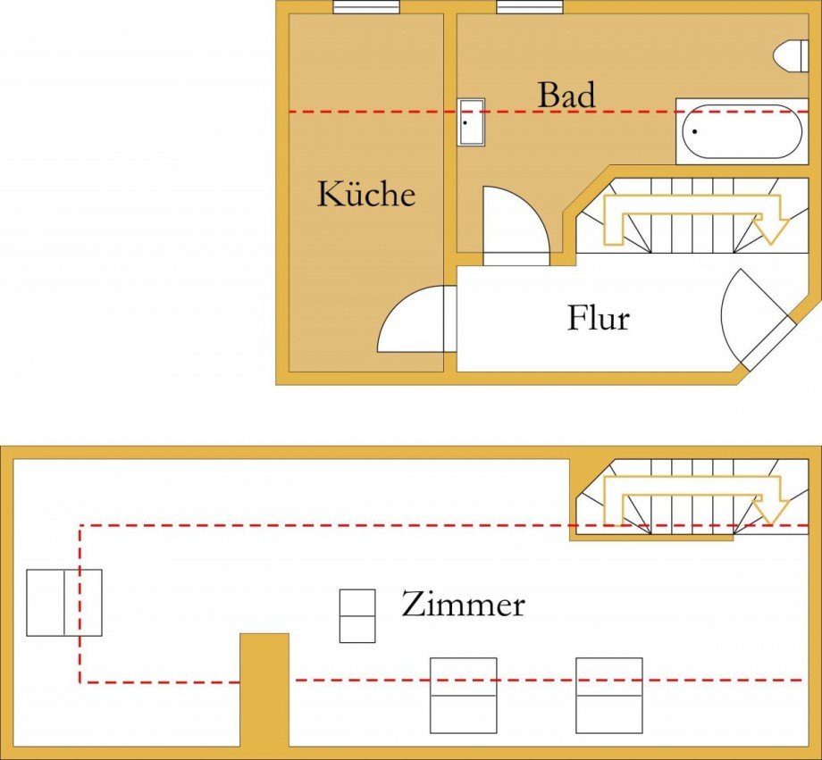 Grundriss Maisonettewohnung K�then (Anhalt)
