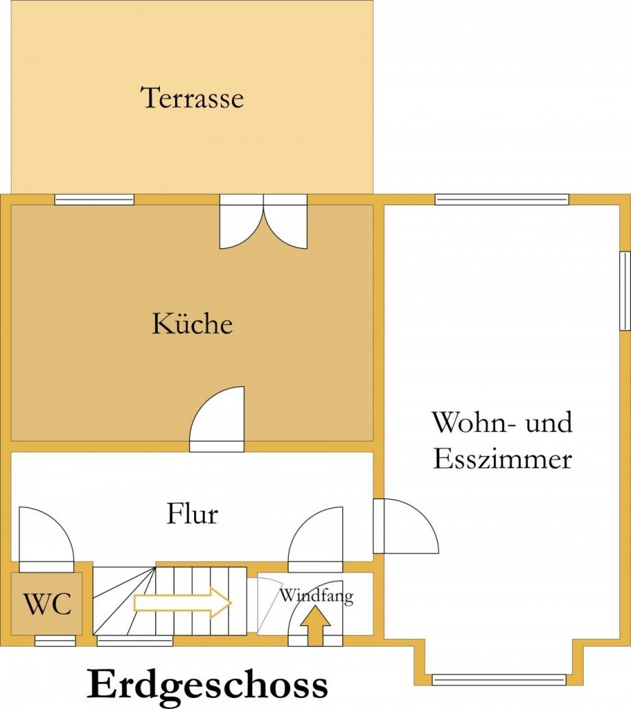 Grundriss Erdgeschoss Einfamilienhaus K�then (Anhalt)