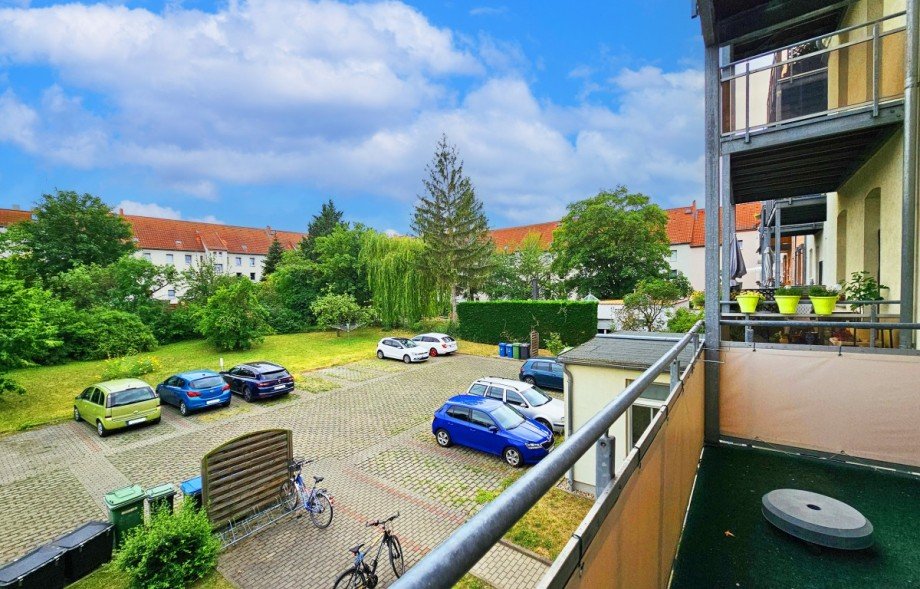 Ausblick Balkon Etagenwohnung K�then (Anhalt)