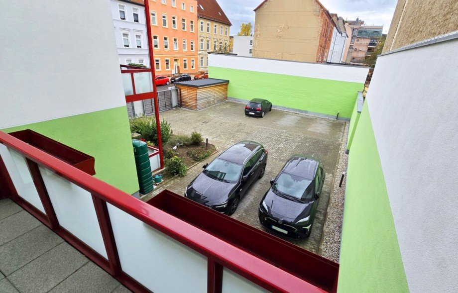Ausblick Balkon Etagenwohnung K�then (Anhalt)