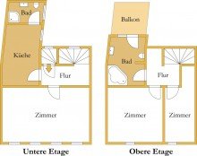 Grundriss Exklusives Wohnen auf zwei Ebenen: Gro�z�gige 3-Zimmer-Maisonette