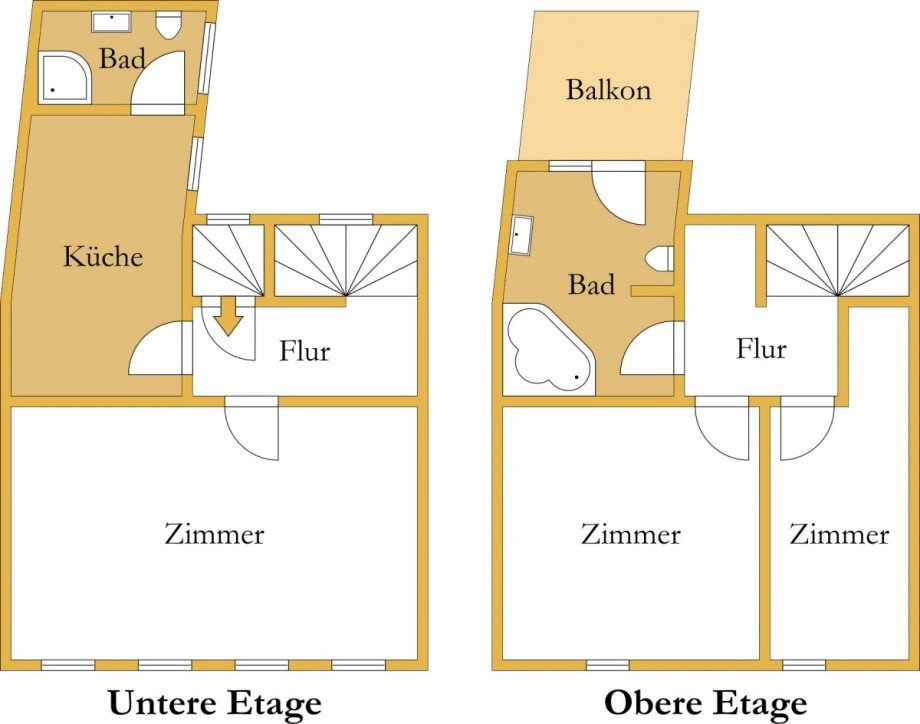 Grundriss Maisonettewohnung K�then (Anhalt)