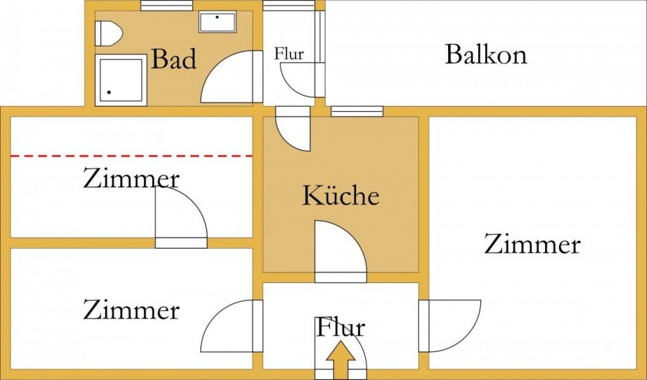 Grundriss Wohnung Z�rbig