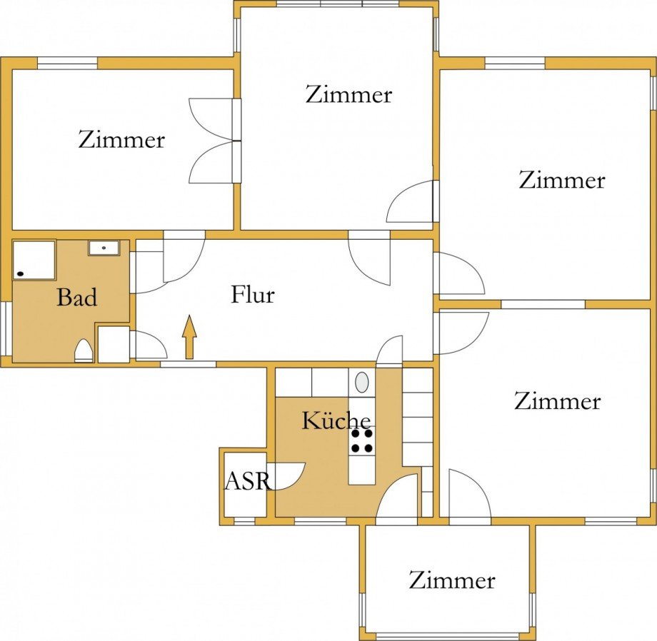 Grundriss Erdgeschosswohnung Dessau-Ro�lau