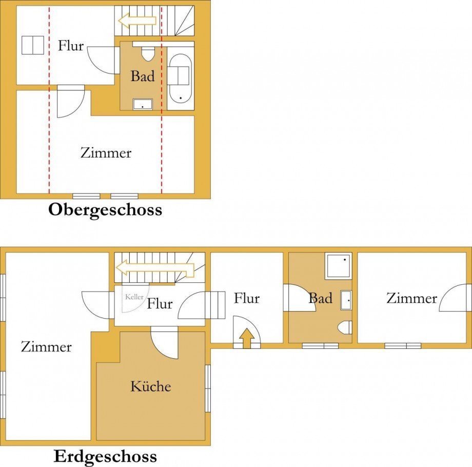 Grundriss Doppelhaush�lfte Radegast