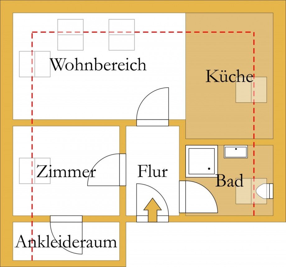 Grundriss Dachgeschosswohnung K�then (Anhalt)