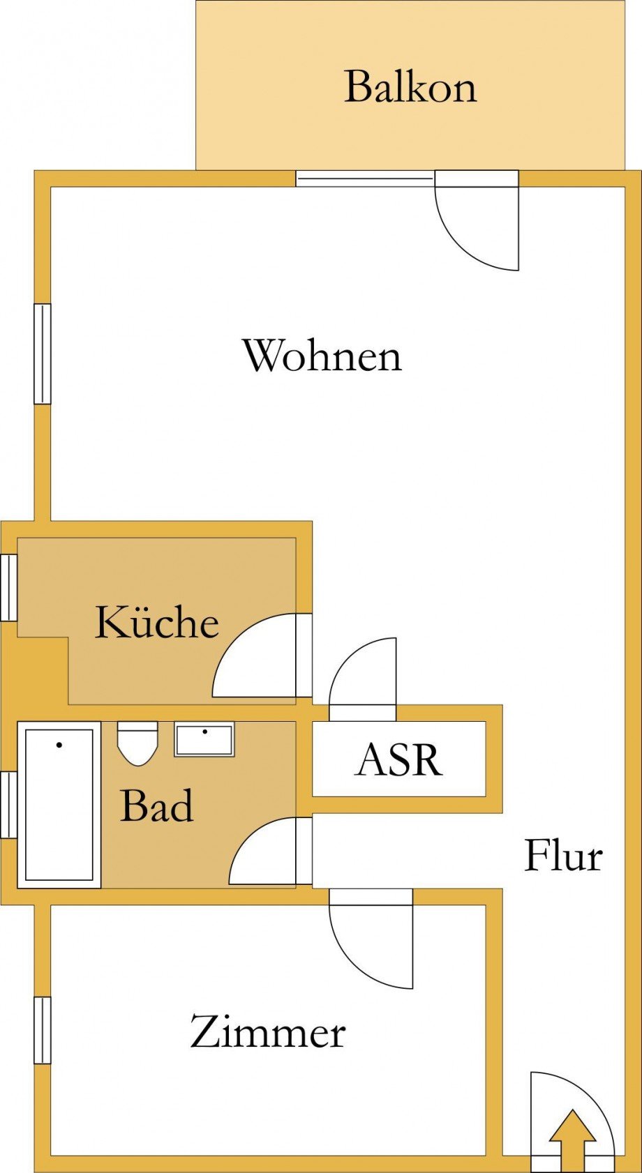 Grundriss Erdgeschosswohnung K�then (Anhalt)