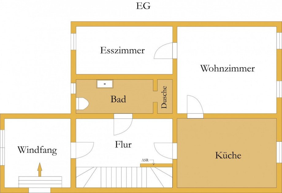 Grundriss EG Doppelhaush�lfte Zabitz
