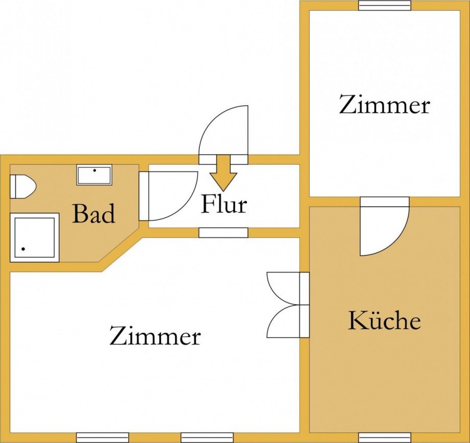 Grundriss Etagenwohnung K�then (Anhalt)