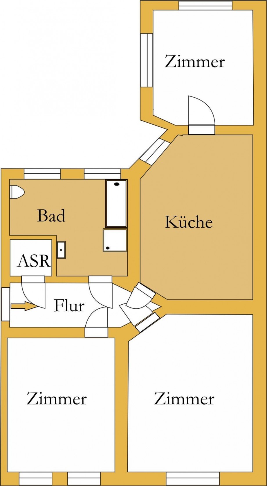 Grundriss Erdgeschosswohnung K�then