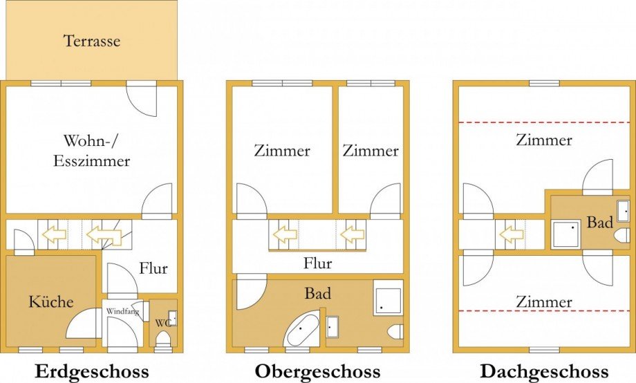 Grundriss Reihenhaus K�then (Anhalt)