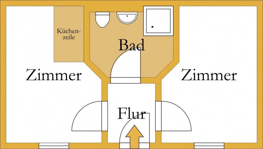 Grundriss Erdgeschosswohnung K�then (Anhalt)