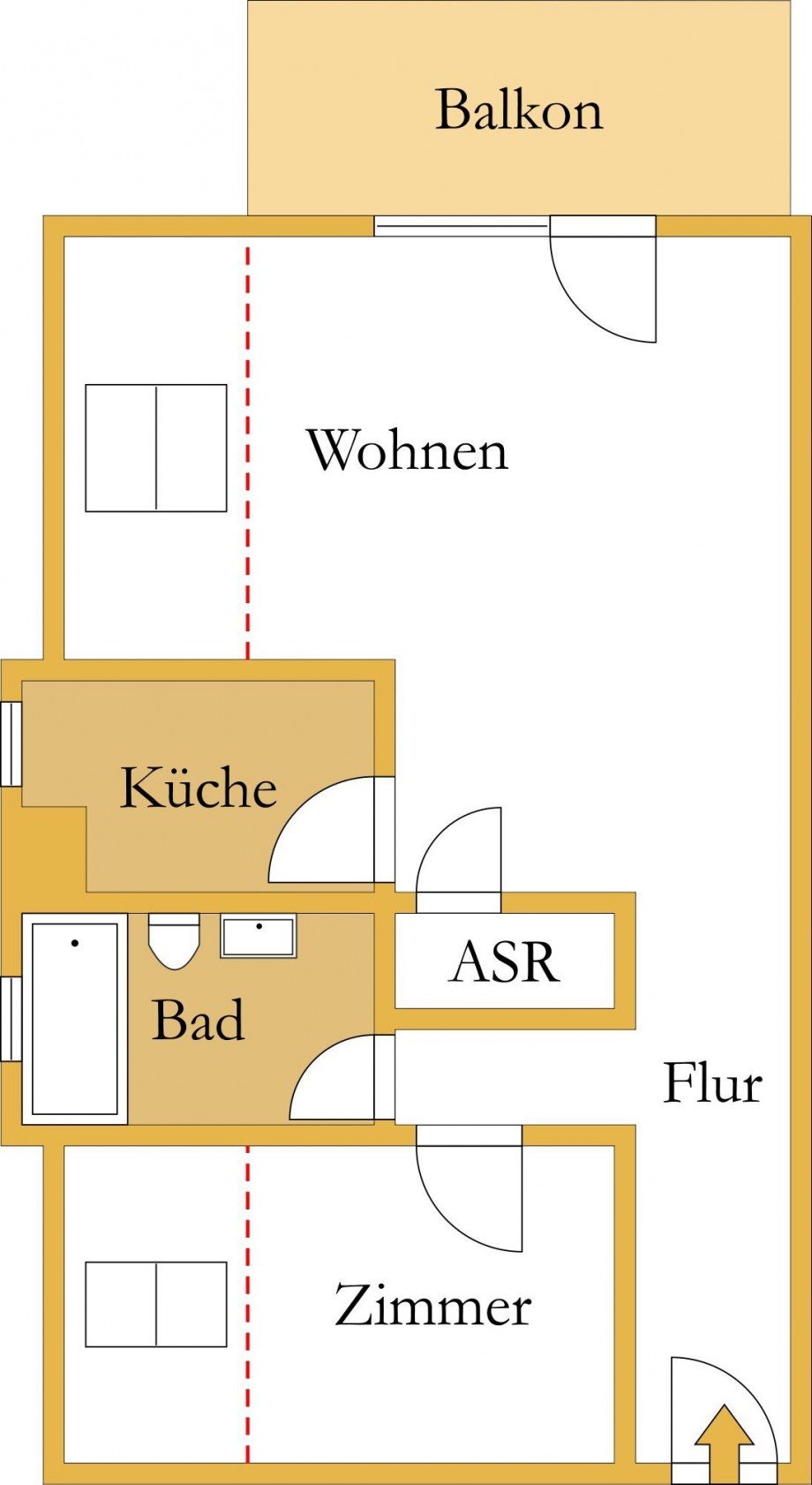 Grundriss Dachgeschosswohnung K�then (Anhalt)
