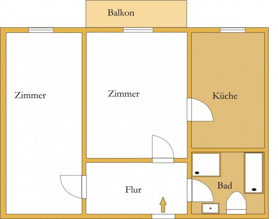 Grundriss Erdgeschosswohnung Zerbst/Anhalt