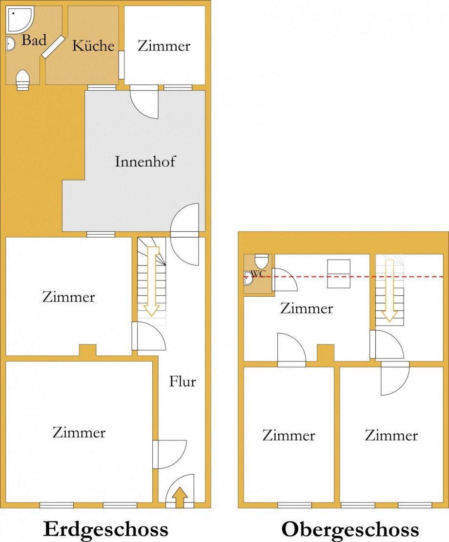 Grundriss Reihenmittelhaus Aken (Elbe)