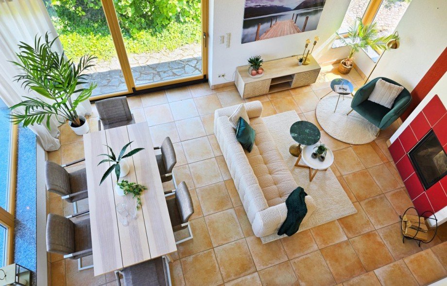 Blick von der Galerie Einfamilienhaus Gr�bzig