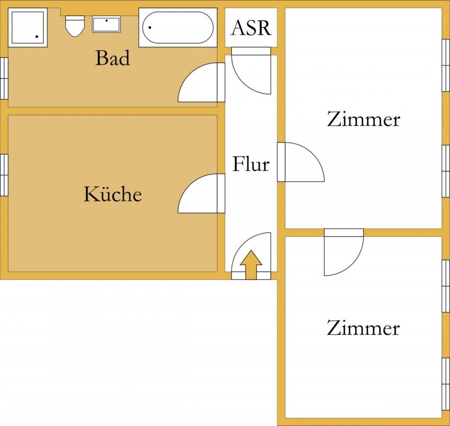 Grundriss Erdgeschosswohnung Petersberg