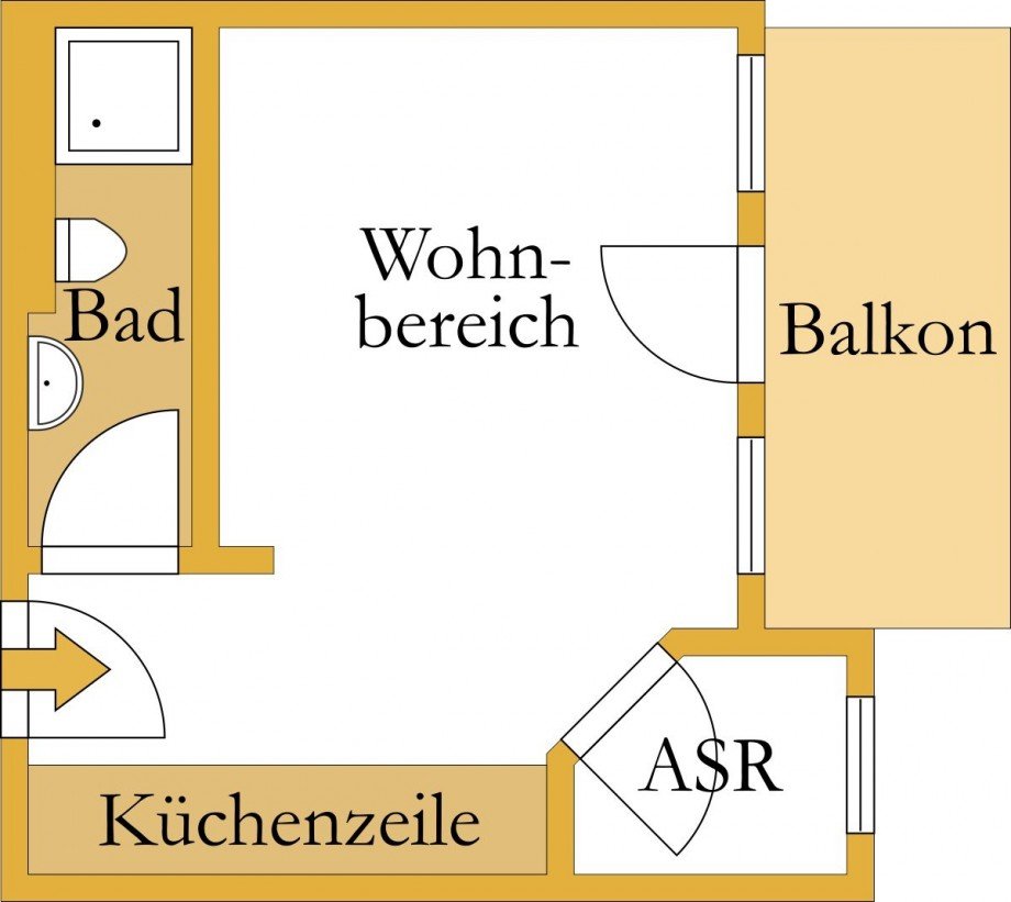 Grundriss Etagenwohnung K�then (Anhalt)