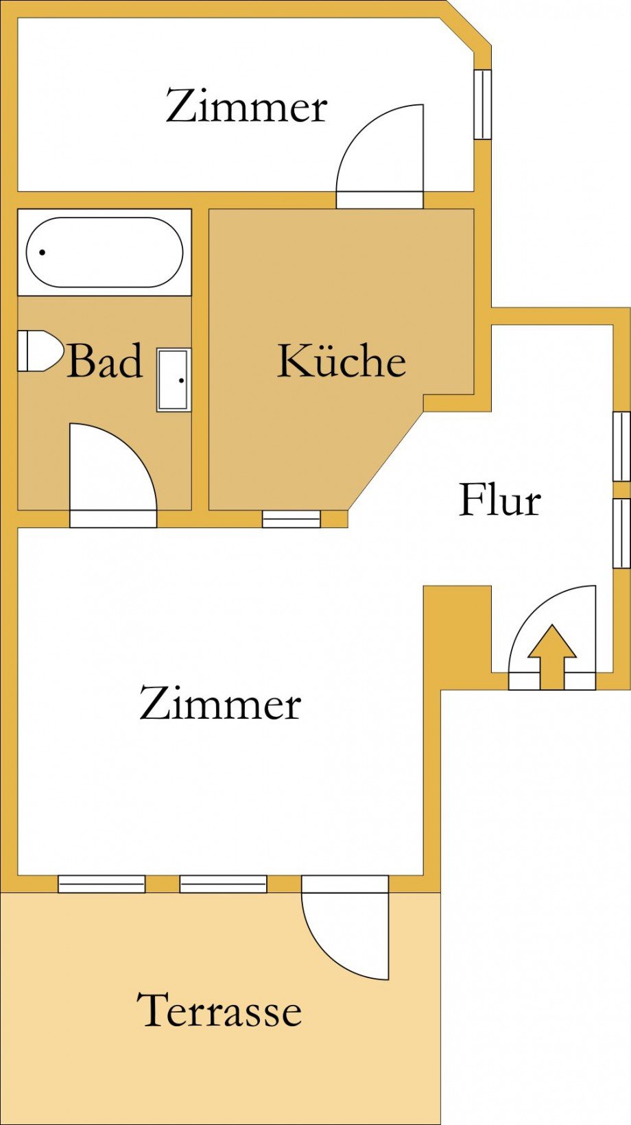 Grundriss Souterrainwohnung K�then (Anhalt)