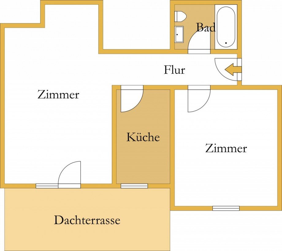 Grundriss Dachgeschosswohnung K�then (Anhalt)