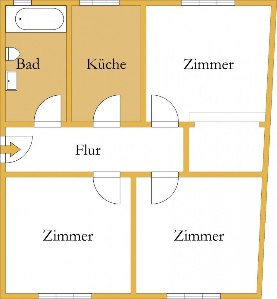 Grundriss Dachgeschosswohnung K�then (Anhalt)