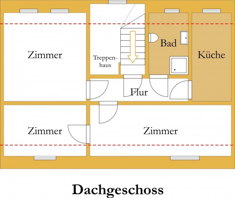 Grundriss Dachgeschoss Mehrfamilienhaus K�then (Anhalt)